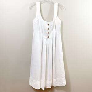 Diane Von Furstenberg Alona Sleeveless Cream A-line Dress
